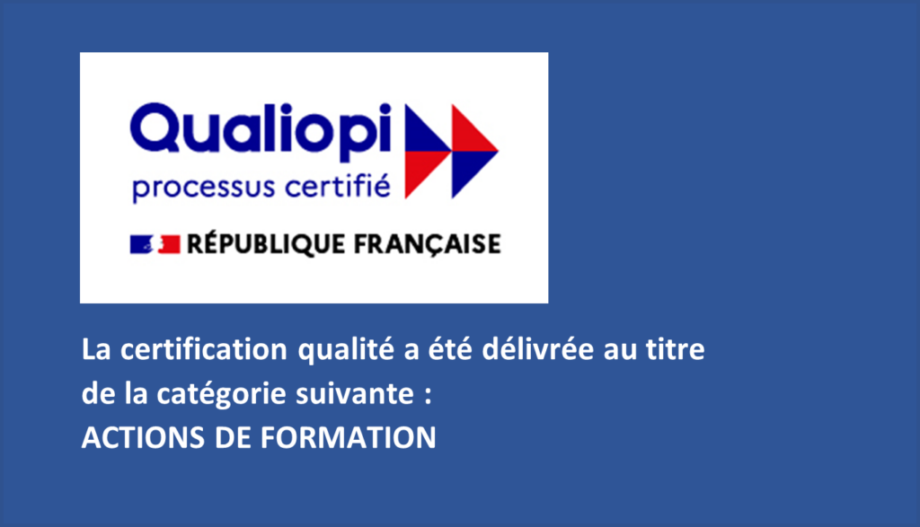 Logo Certification Qualiopi ACTIONS DE FORMATION